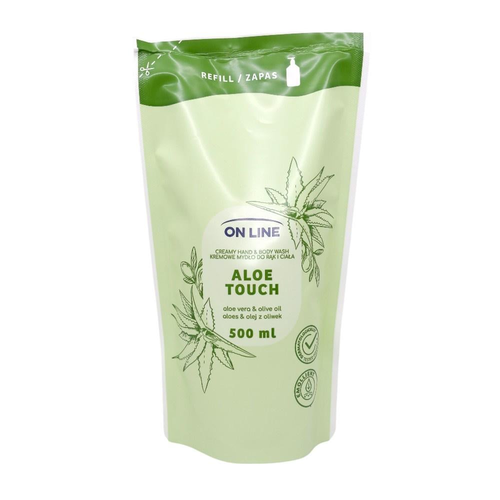 Мыло жидкое для рук и тела On Line Aloe Vera & Olive Oil запаска 500 мл