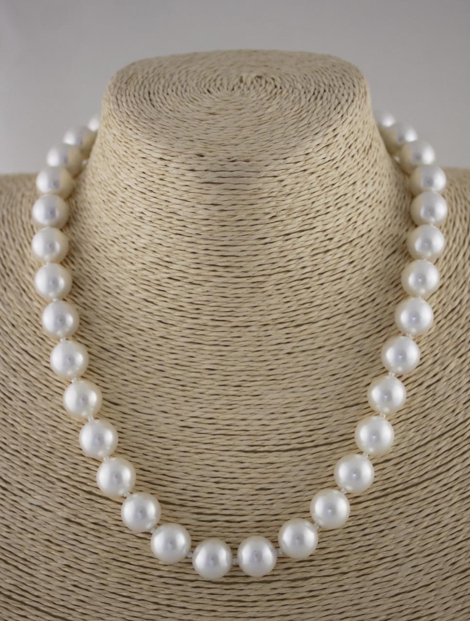 Бусы майорка 12 мм Белый (75)