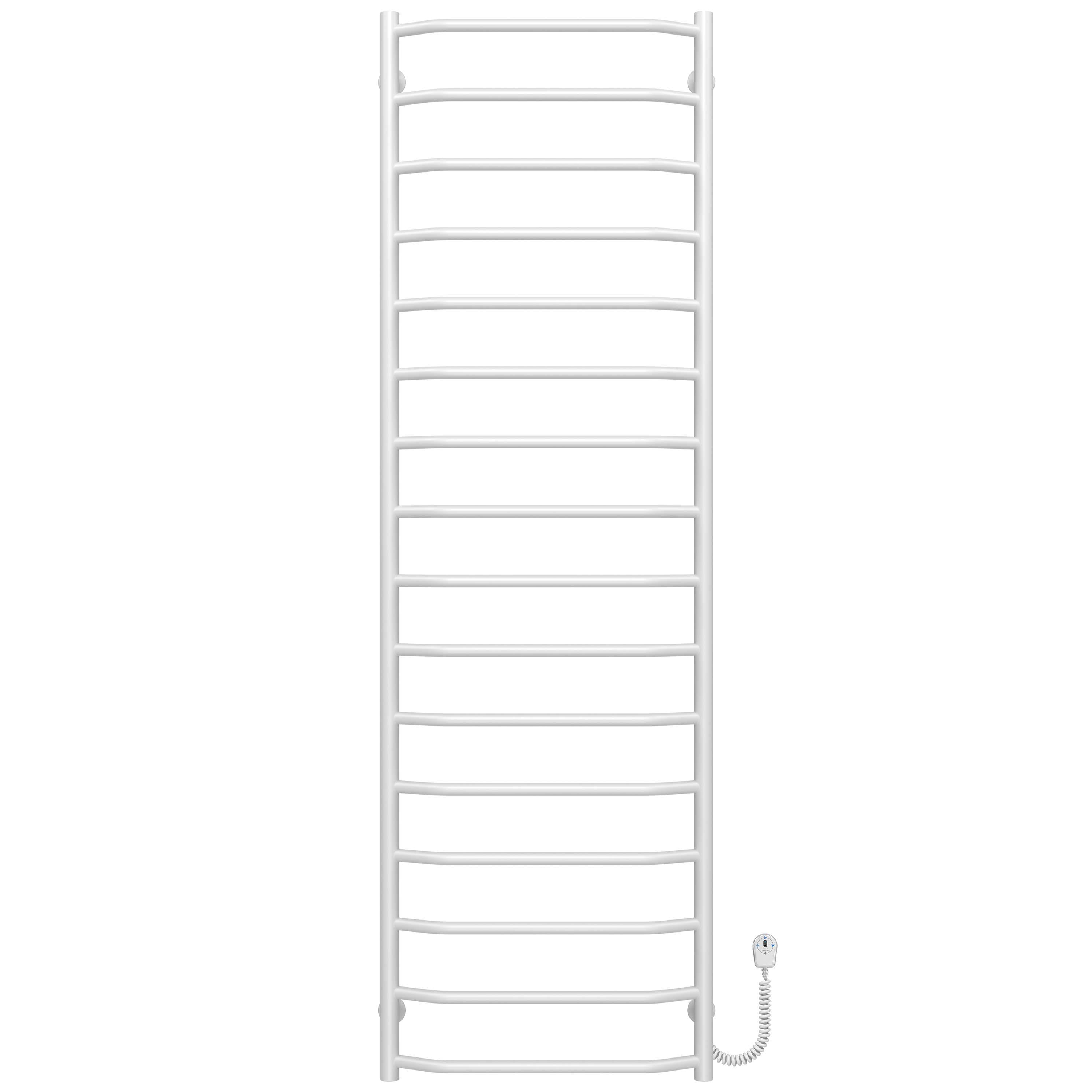 Полотенцесушитель электрический Deffi Трапеция П16 EF16 правое подключение нержавеющая сталь 500х1700 мм Белый (C.TR.170.50.16.EWR5)