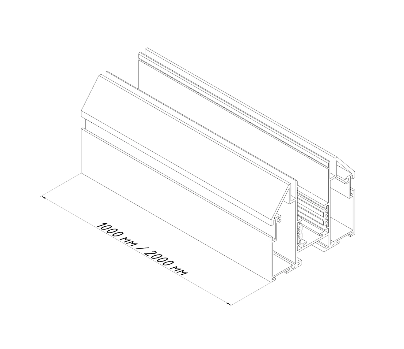 Трековий шинопровід магнітний для натяжної стелі PROFESSIONAL 1 м Чорний (e610062) - фото 3