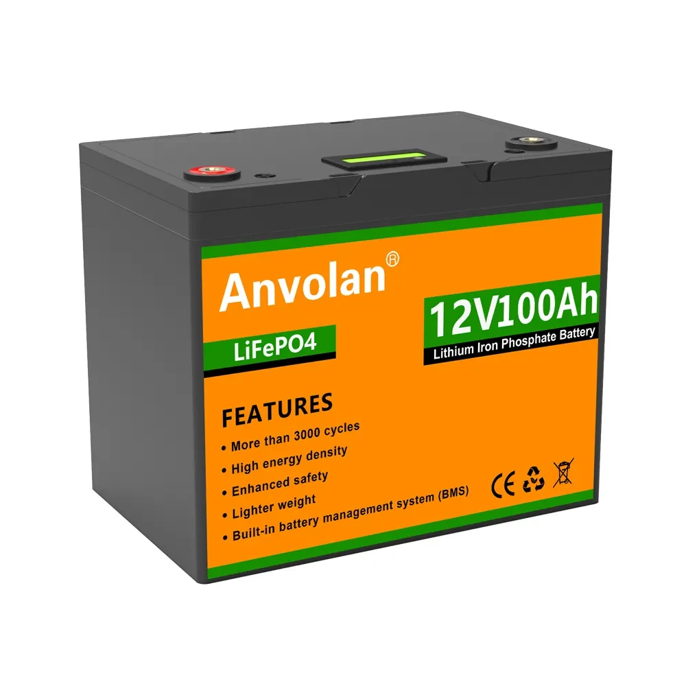 Літій-залізо-фосфатний акумулятор Anvolan 12V 100Ah (2567583229) - фото 6 Літій-залізо-фосфатний акумулятор Anvolan 12V 100Ah (2567583229) - фото 6
