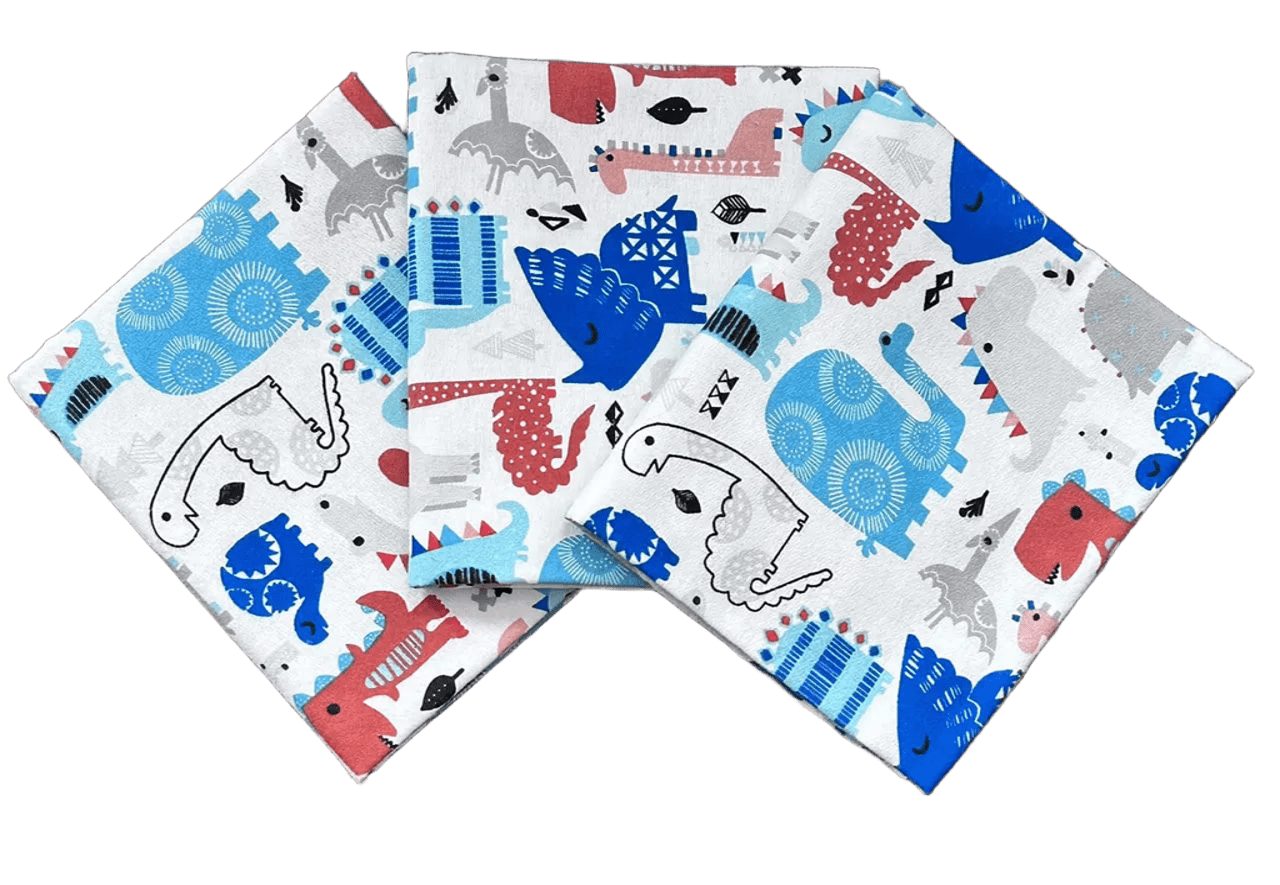 Пеленки детские BST Динозаврики 3 шт. 90х110 см (2791963173)