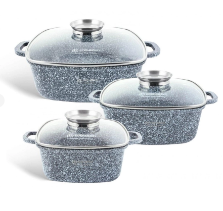 Набор казанов Edenberg EB-8030 с антипригарным покрытием 2/3/4/5/6/8 л