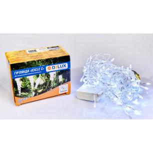 Гирлянда внутренняя Delux Icicle 100 LED IP20 бахрома 3,2x0,7 м Белый/Прозрачный (90015252) - фото 4