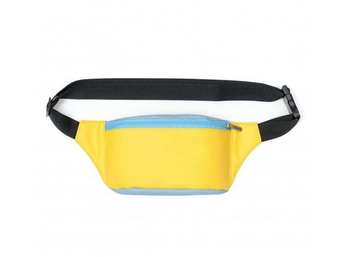 Сумка бананка Sambag Tirso MSH поясная 31x12x5 см Голубой с желтым