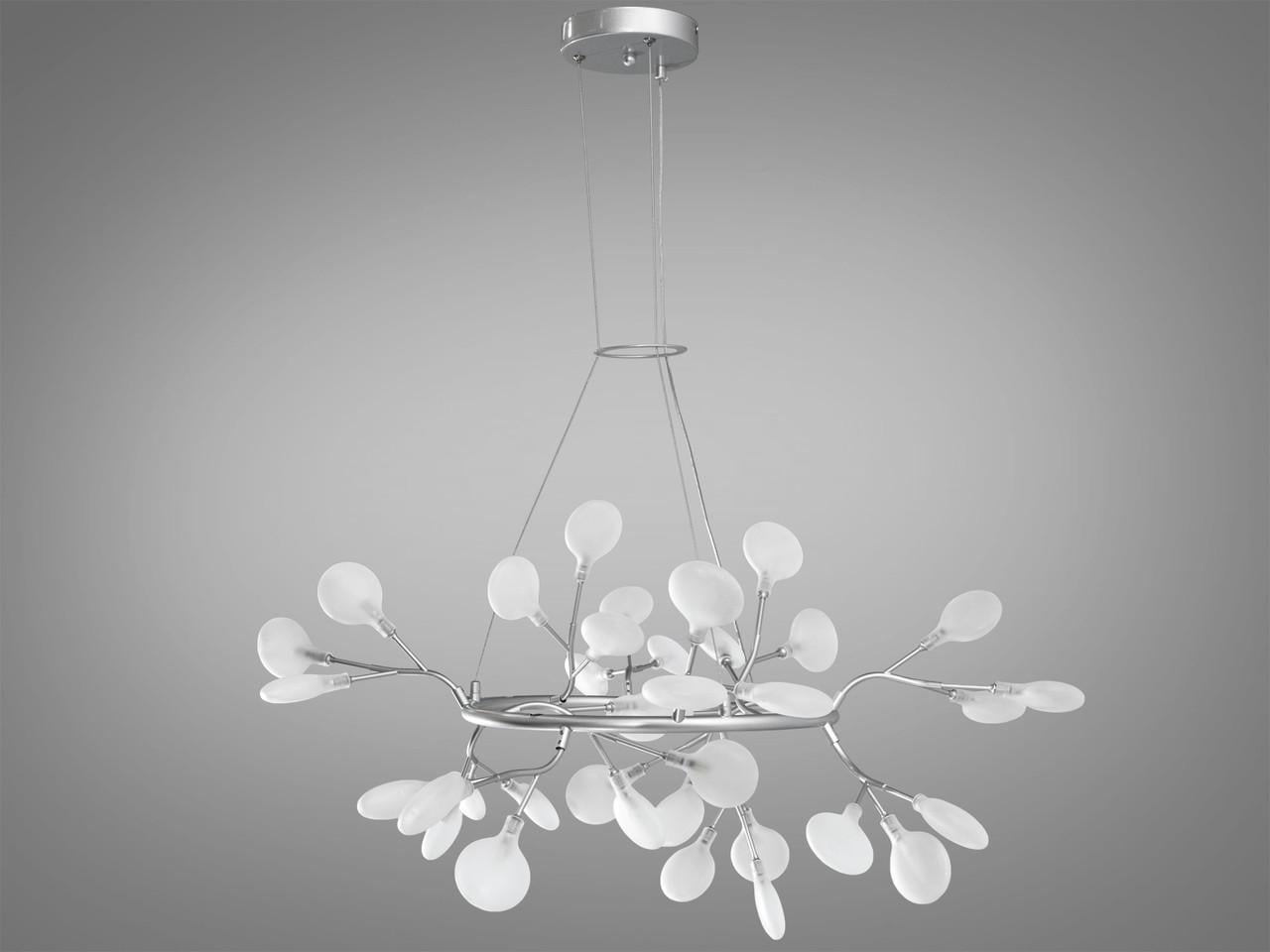 Люстра Y889-36ASL-LS Светлячок в спальню 36 ламп Хром сатин (2092850637)