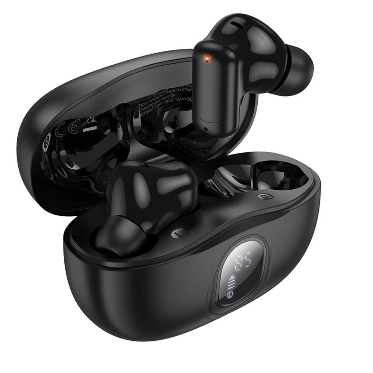 Наушники беспроводные Borofone FQ4 Lighten True Wireless ANC+ENC Noise Reduction BT5.4 Headset 400 mAh Black (6941991117664)