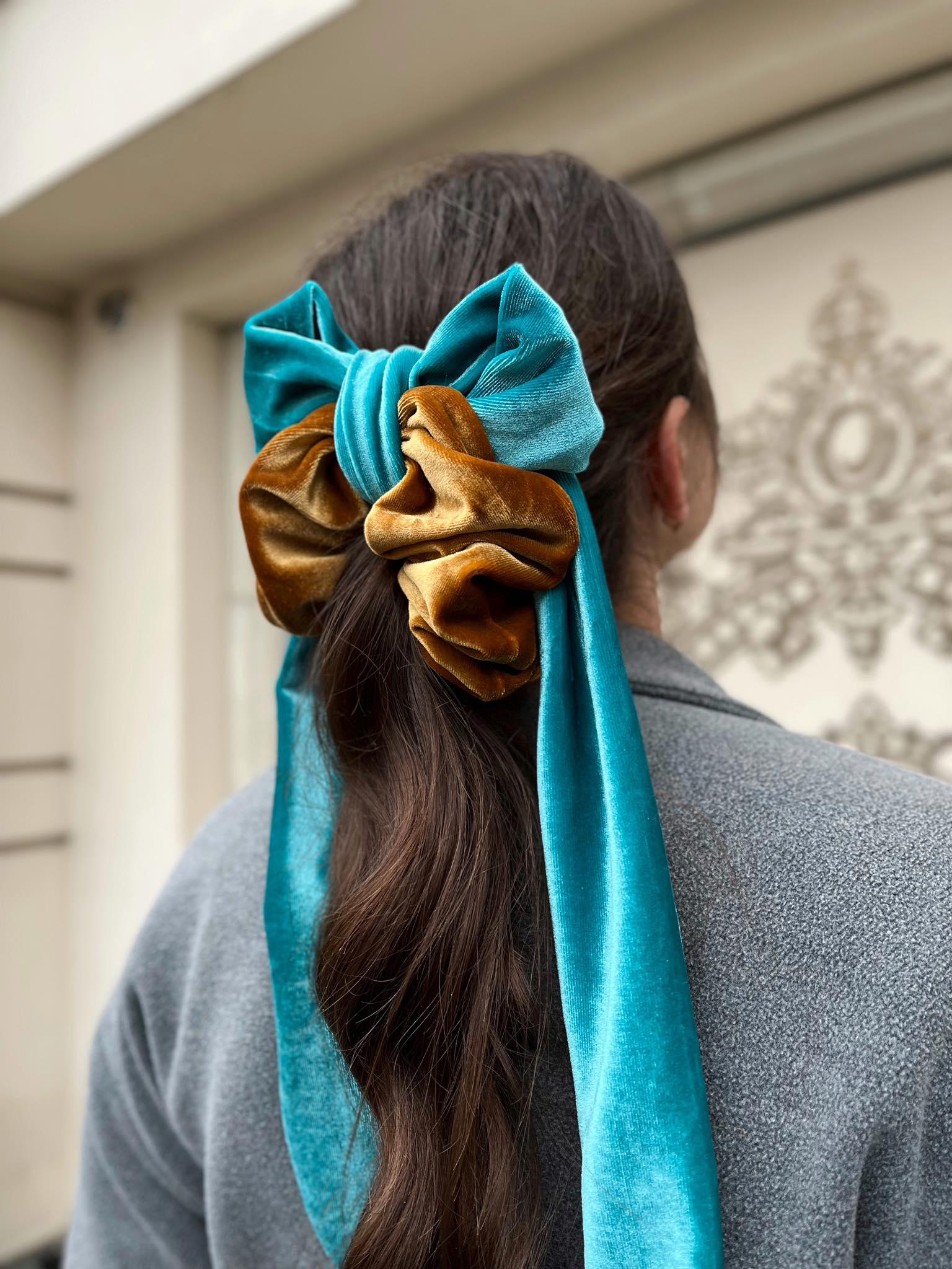 Лента бархатная для волос Разноцветный (gzt-013)