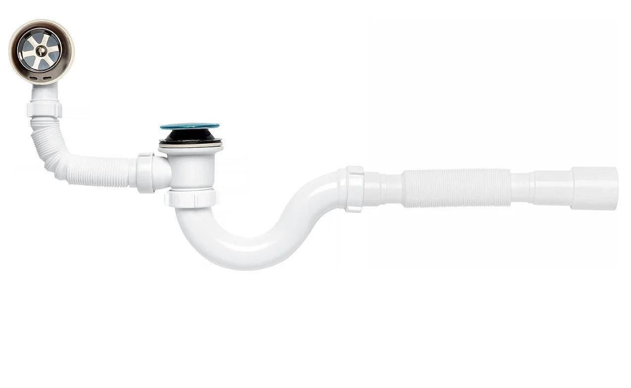 Сифон для ванны Kronoplast В-1050К Сlick-Сlack прямоточный с переливом 40/50 мм (24459976) - фото 1 Сифон для ванны Kronoplast В-1050К Сlick-Сlack прямоточный с переливом 40/50 мм (24459976) - фото 1