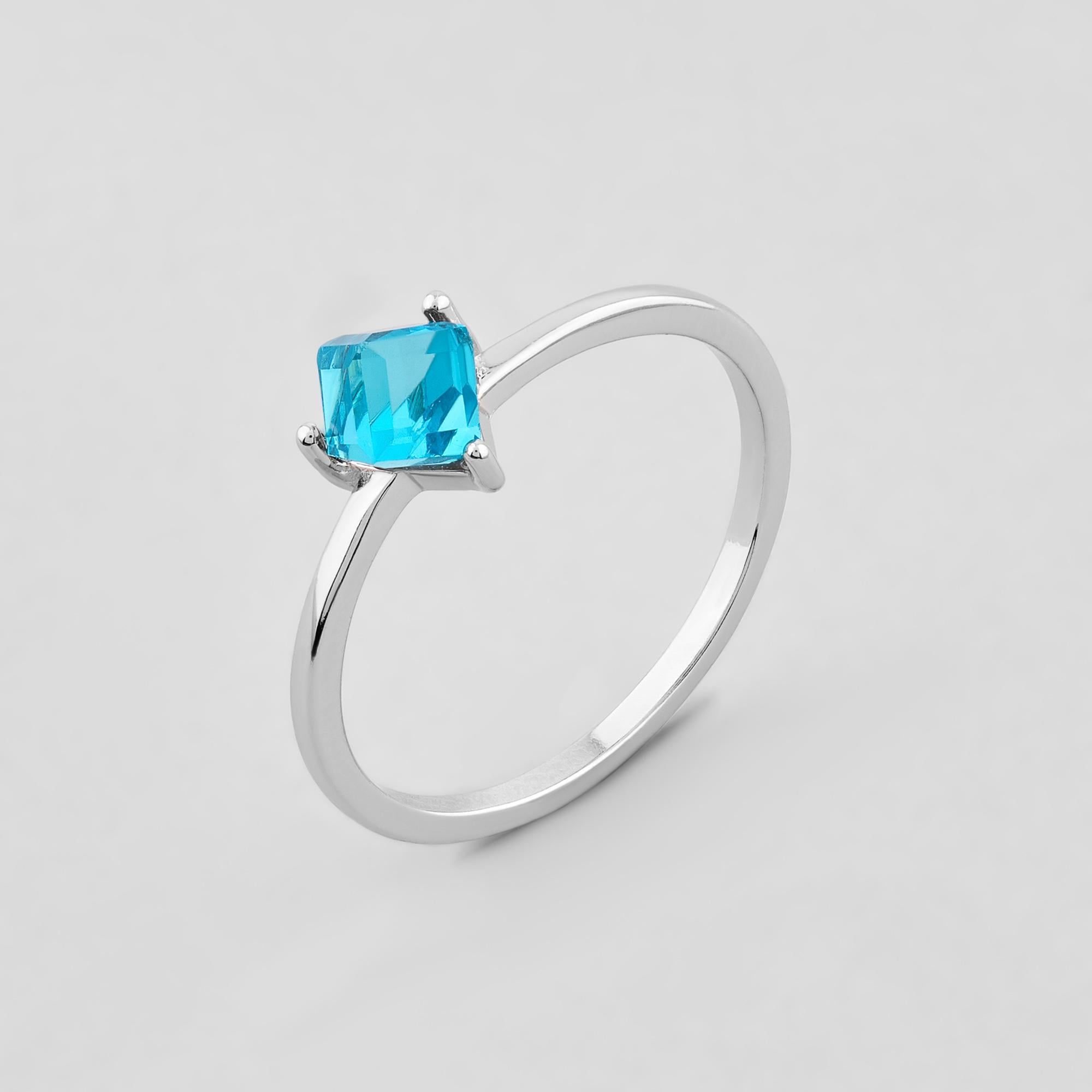 Серебряное кольцо Minimal Океанский бриз р. 15 (9510383г-15)