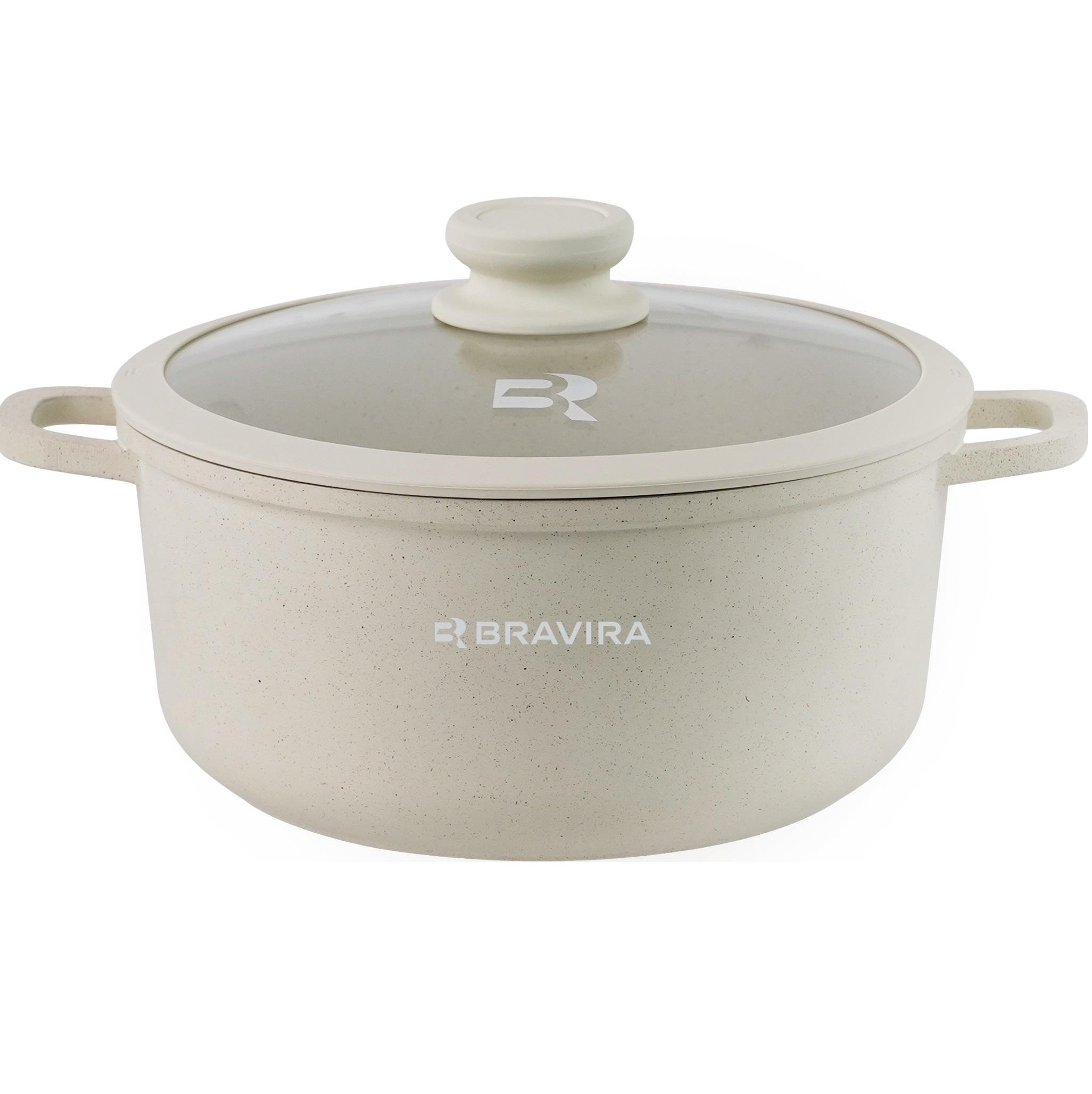 Кастрюля BRAVIRA SandLight круглая 3,3 л Бежевый (BR8008-22)