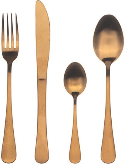 Набор столовых приборов Bergner Munich 24 пр. на 6 персон Медный матовый (BG-5133-CP)