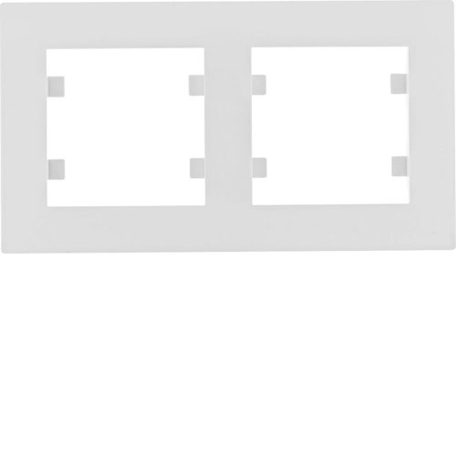Рамка двухместная горизонтальная Hager Lumina Intens Белый (WL5720)