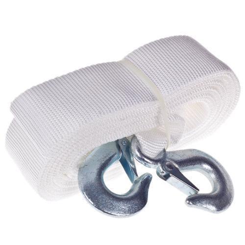 Трос буксир ST206-E 5т. стрічка 50 мм 5,0 м/2 гака/кульок Білий - фото 2 Трос буксир ST206-E 5т. стрічка 50 мм 5,0 м/2 гака/кульок Білий - фото 2