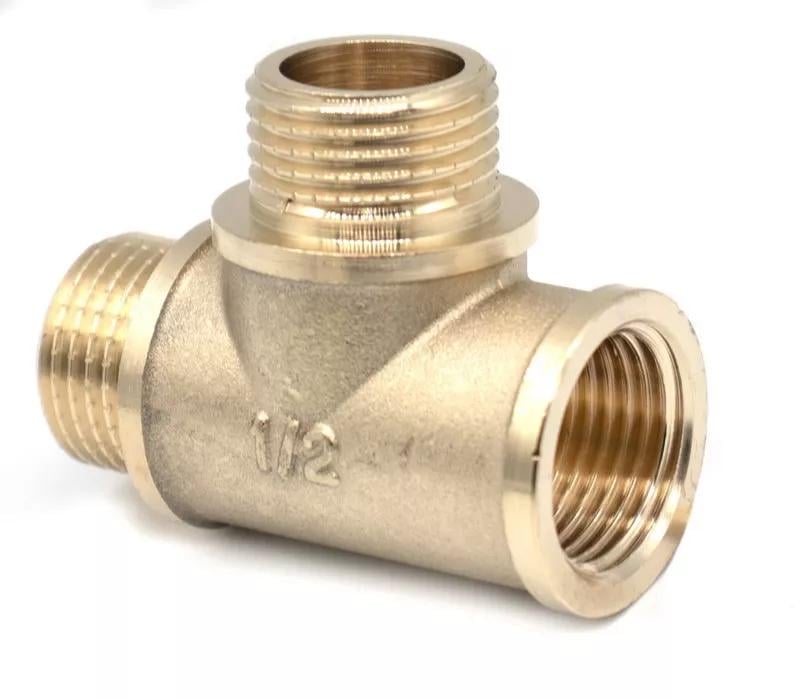Трійник Wezer SQ-1043317 латунь внутрішня-зовнішня-зовнішня 1/2" (155278)