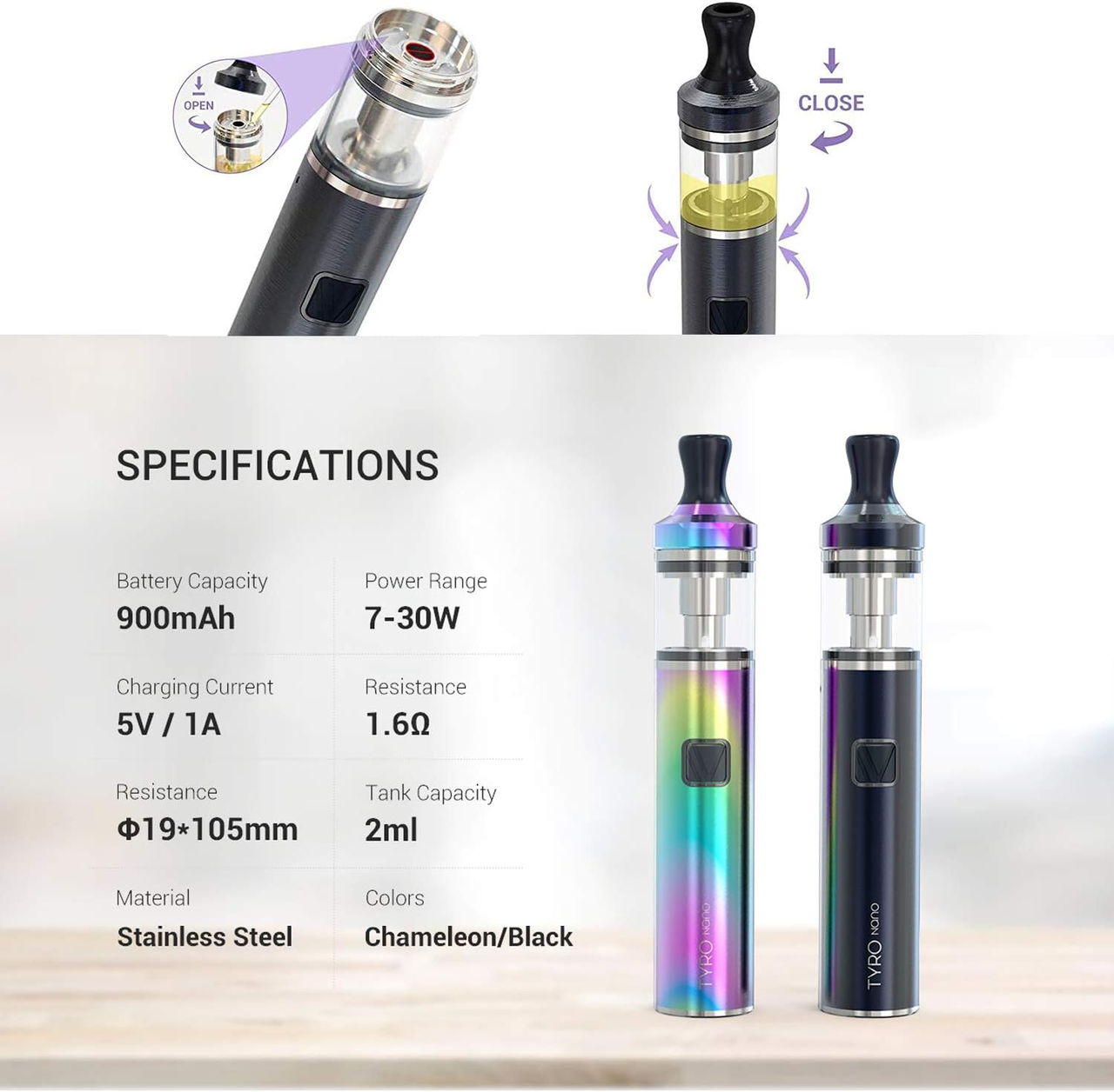 Набор для вейпинга VAPTIO Tyro 2 мл - фото 6 Набор для вейпинга VAPTIO Tyro 2 мл - фото 6