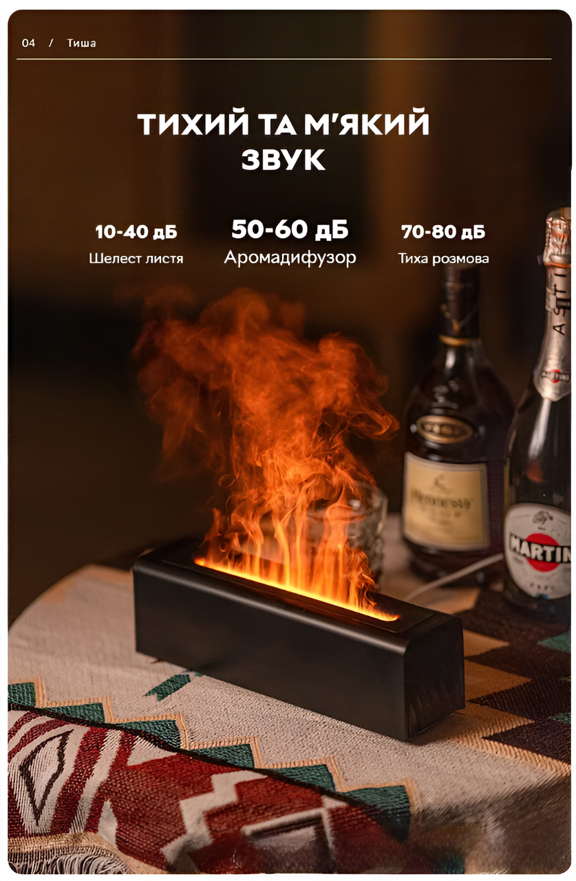 Увлажнитель воздуха портативный Эффект 3D пламени 150 мл Белый - фото 6 Увлажнитель воздуха портативный Эффект 3D пламени 150 мл Белый - фото 6