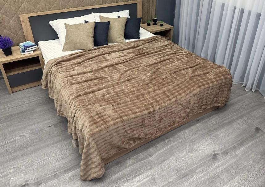 Покривало на ліжку Soft Night плюш 200х230 см Карамельний (87-136) - фото 1