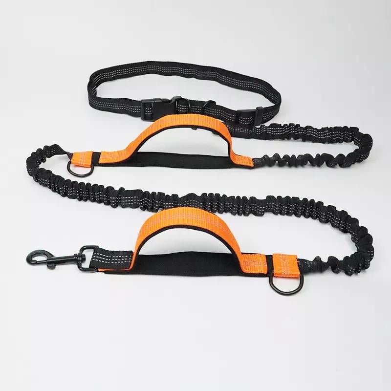 Повідець-пояс собачий Harness 160-260 см для бігу з собакою Помаранчевий (1709427101)