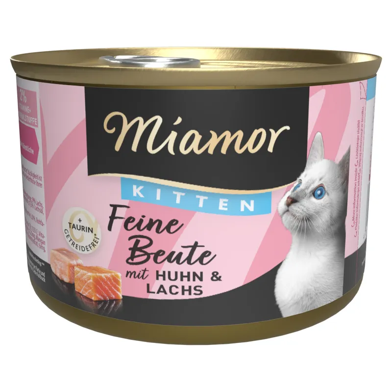 Корм вологий для кошенят Miamor Feine Beute Kitten Huhn&Lachs з куркою та лососем 185 г (30329228)