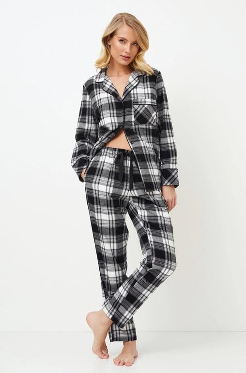 Піжама жіноча Aruelle сорочка і штани М Чорно-білий (Joan-long) Піжама жіноча Aruelle сорочка і штани М Чорно-білий (Joan-long)