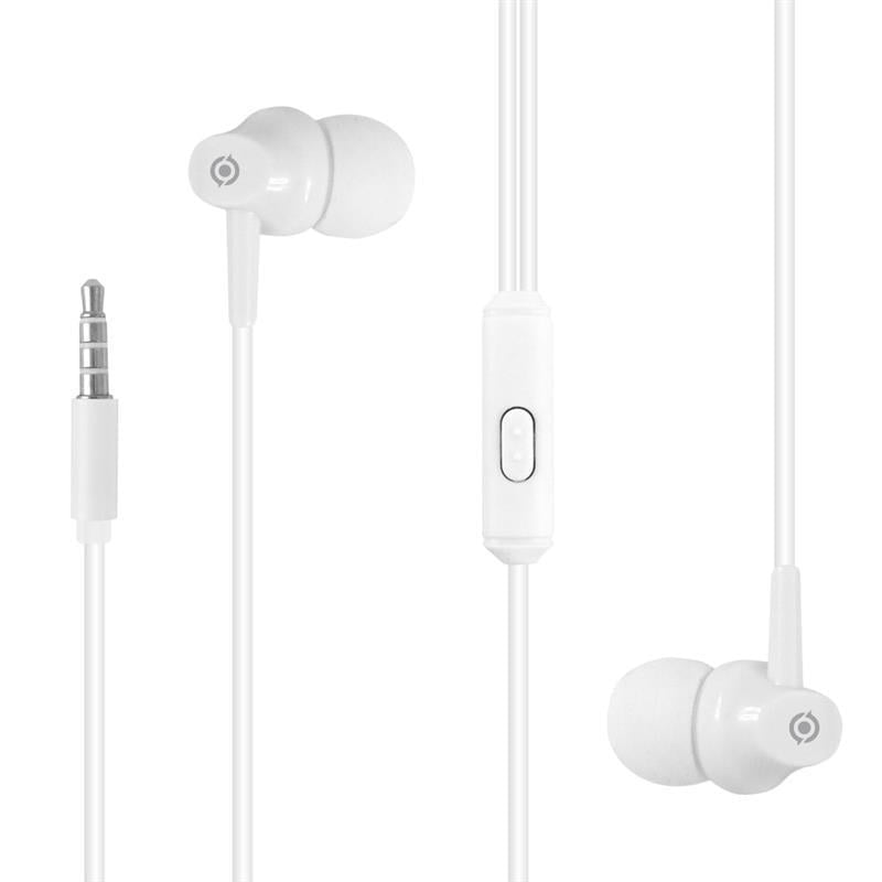 Гарнітура провідна Piko EP-102WTM 3,5 мм з мікрофоном на дроті White (1283126477782)