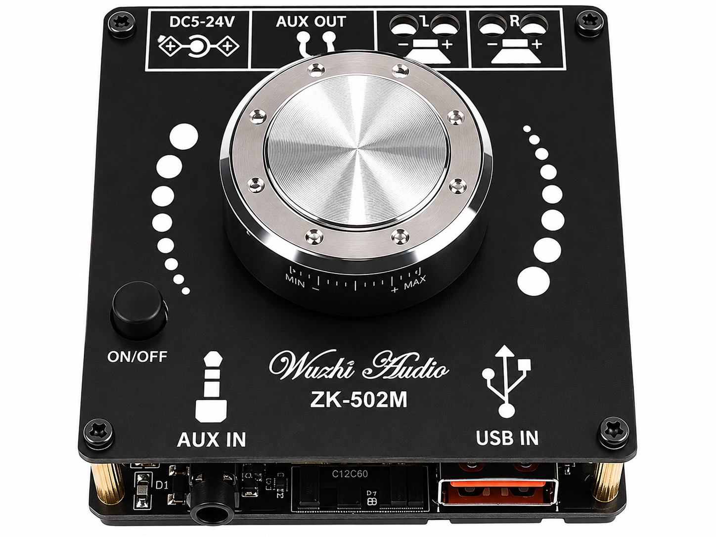 Аудіо підсилювач ZK-502M Bluetouth 5.0 стерео (1010-580-00)