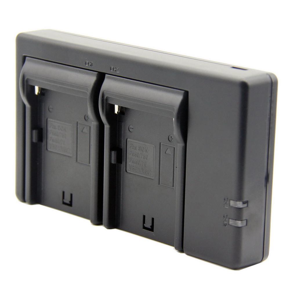 Зарядное Alitek USB для 2-х аккумуляторов Sony NP-F970/F750/F550/NP-FM90/FM50/FM30/NP-FM500H/FM55H