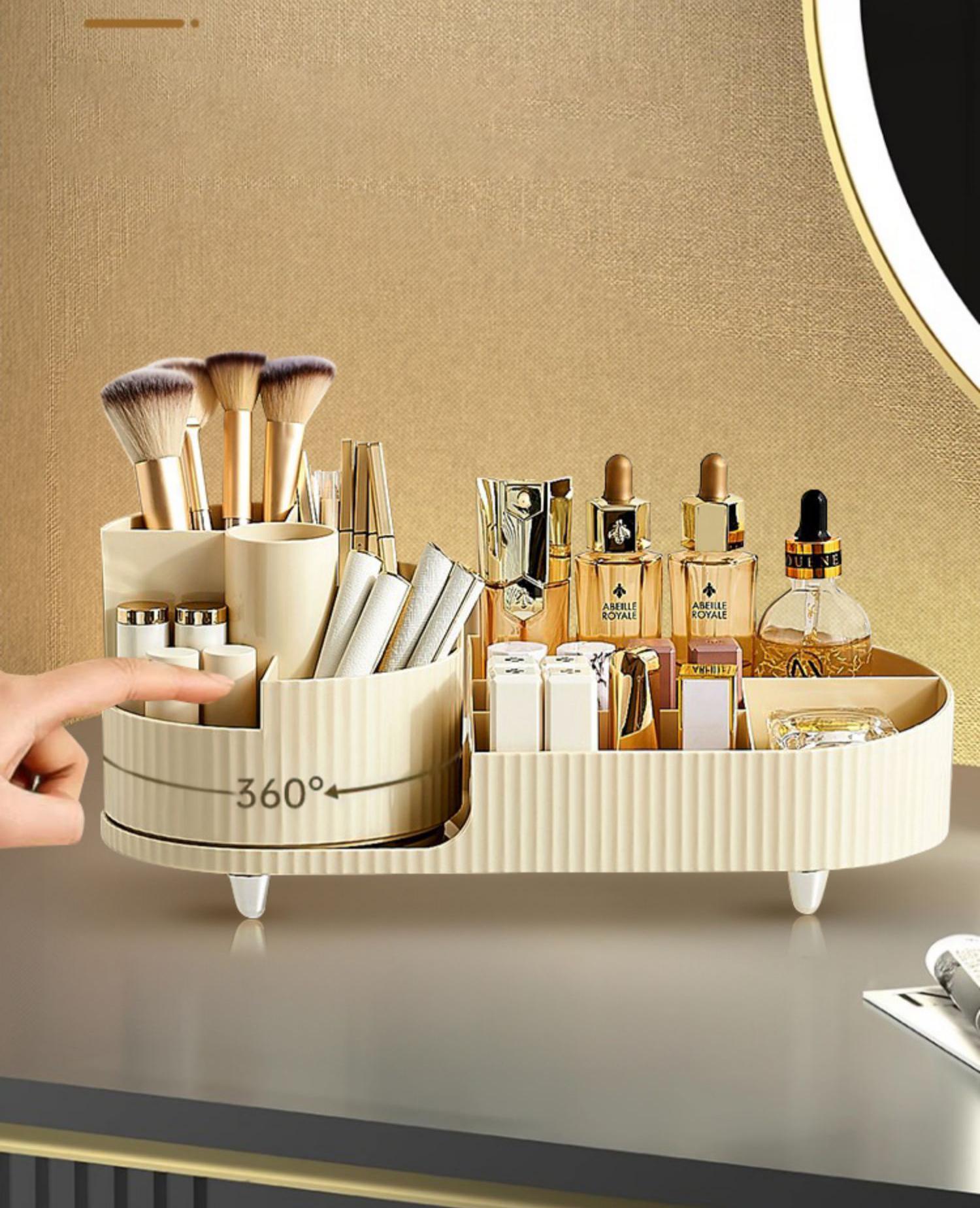 Органайзер для косметики 360° 36х15х14,5 см Бежевый - фото 8