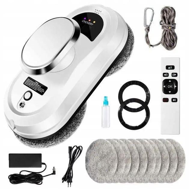 Робот-мойщик CHOVERY CL.1 для мытья окон/плитки/террасы/душевой кабины/витрин 5 пар щеток (2255066559) Робот-мойщик CHOVERY CL.1 для мытья окон/плитки/террасы/душевой кабины/витрин 5 пар щеток (2255066559)