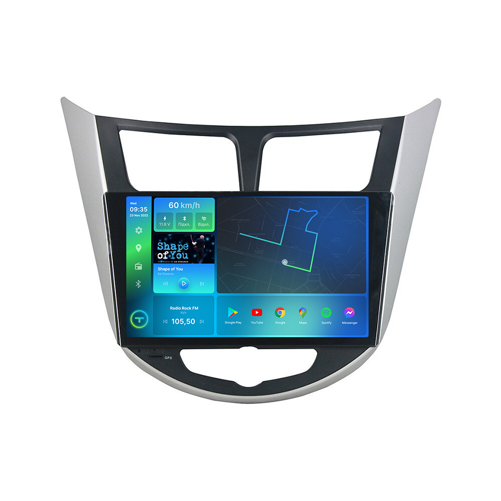 Автомагнитола штатная Torssen 2K F9332 для Hyundai Accent 2011-2018 г. 4G/Carplay/DSP 3/32 GB 9" (202302760)