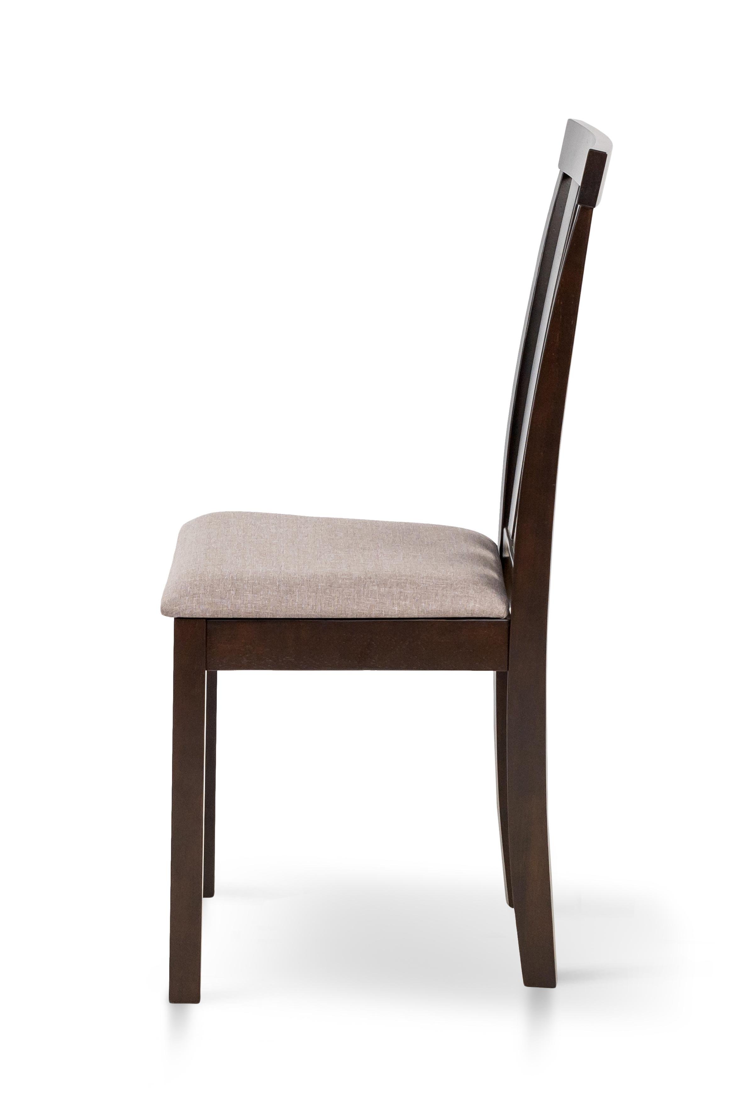 Комплект обеденный Мікс Меблі Юджин стол/4 стулья из МДФ/дерево/ткань Темный орех/Светло-коричневый (А0056113) - фото 8 Комплект обеденный Мікс Меблі Юджин стол/4 стулья из МДФ/дерево/ткань Темный орех/Светло-коричневый (А0056113) - фото 8