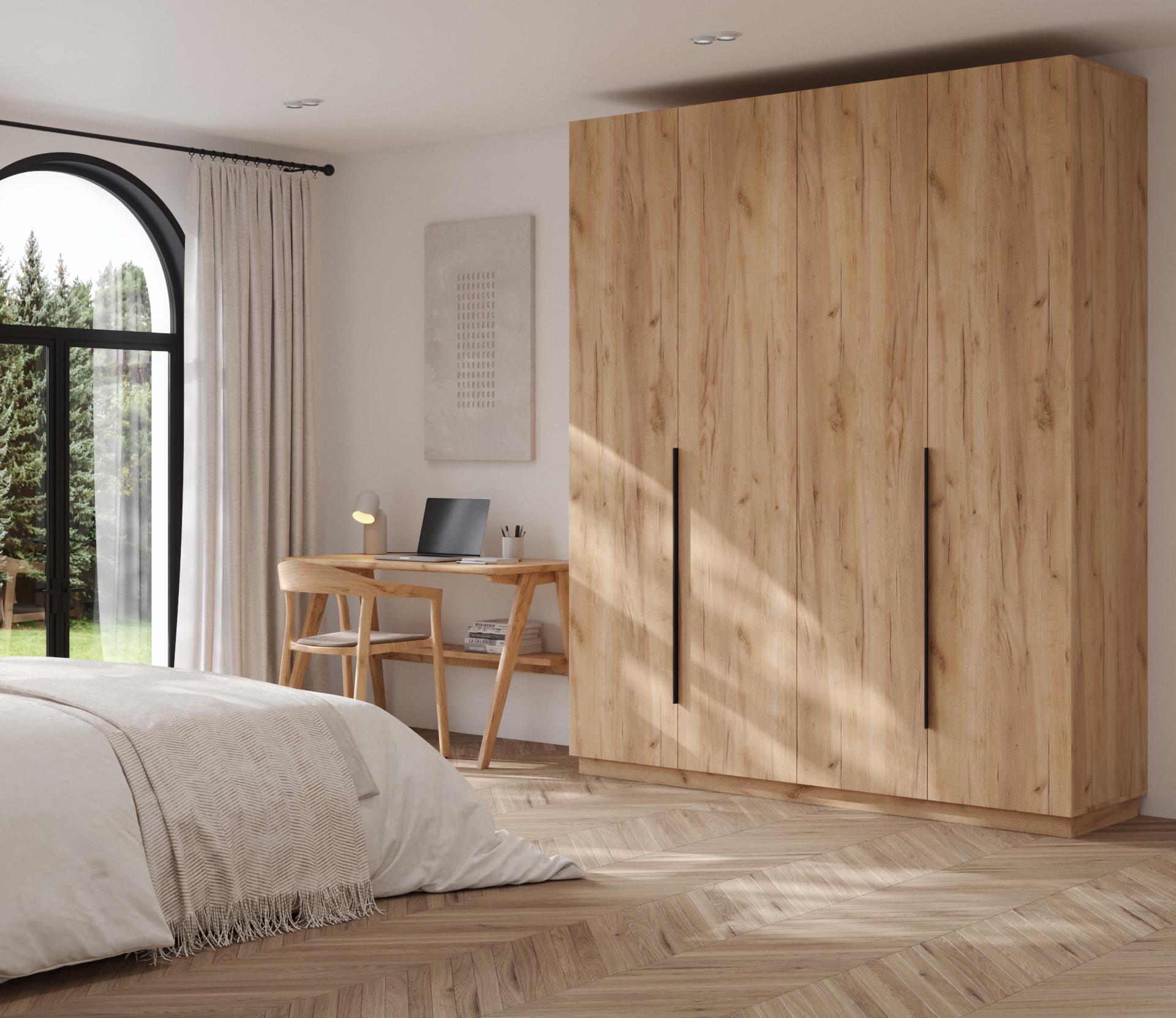 Шкаф для одежды Mebelist P8 1800x550x2200 мм 4Д Дуб Крафт золотой