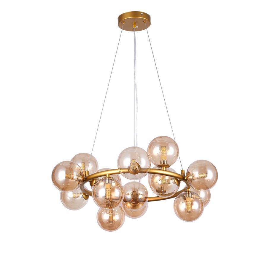 Люстра подвесная на 15 плафонов 7841019-15 DDG/BR Золотой/Бронза - фото 1