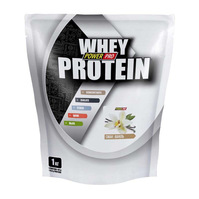 Протеин сывороточный Power Pro Whey Protein и урсоловая кислота 1 кг Ваниль