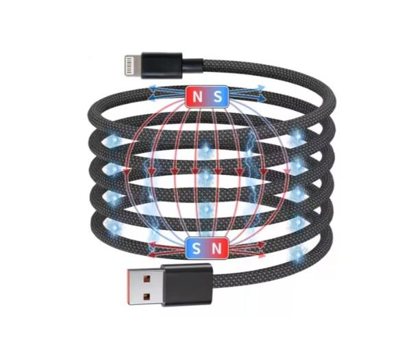 Кабель-Data NN SN4 Magnetic USB-Lightning 1 м 100W Grey (06NNSN4)