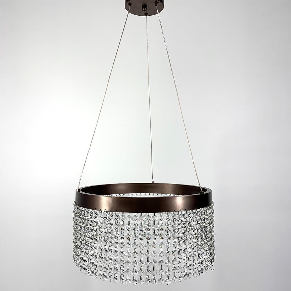 Люстра хрустальная с бронзовым ободком h 25 Ø 40 см (2802/1 25 BR)