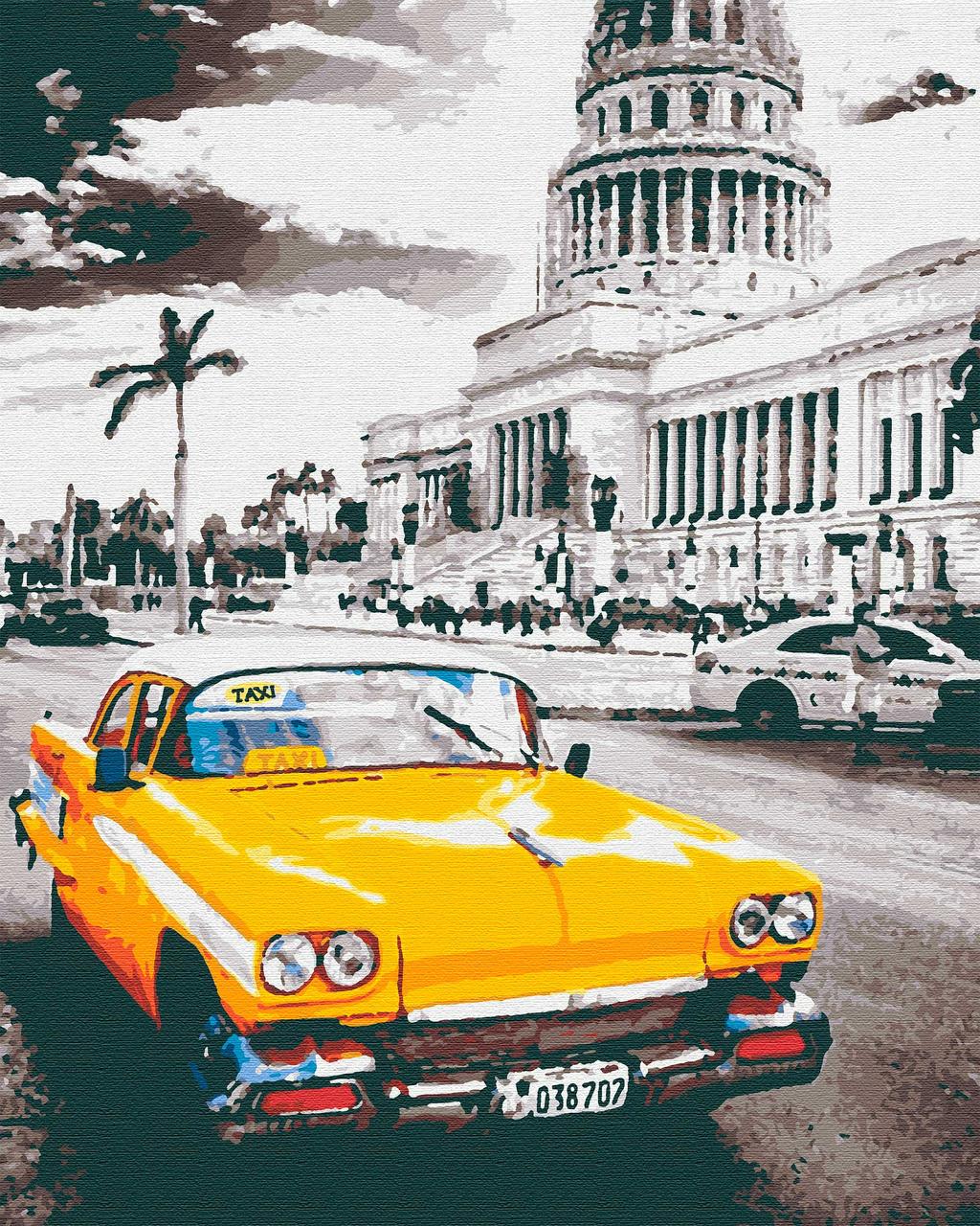 Картина по номерам Yellow cab la Havana 40x50 см (RB-0154)