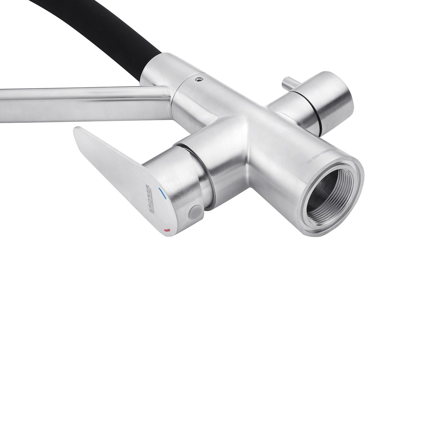 Смеситель-кран для кухни Kroner KRP Edelstahl Klassisch ESG03817BLK (KR27936Y) - фото 5 Смеситель-кран для кухни Kroner KRP Edelstahl Klassisch ESG03817BLK (KR27936Y) - фото 5