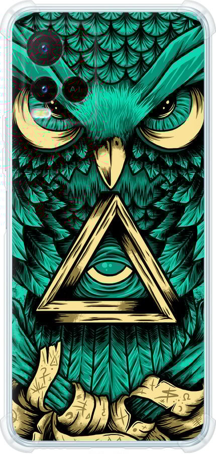 Чехол на Vivo Y21 Сова Арт-тату (3971sp-669-42517)