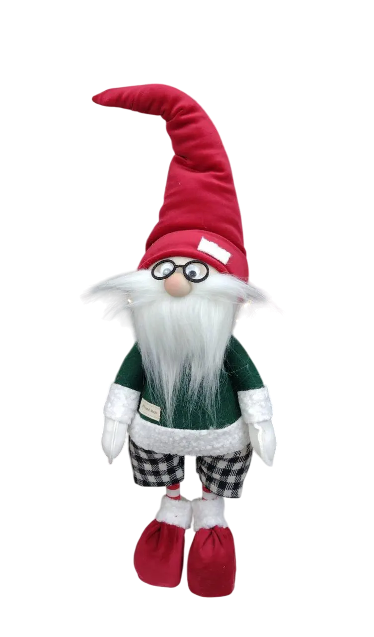 Рождественский гном Скандинавский в очках на деревянной подставке 65 см Зелено-красный (147-41-Гном №8) Рождественский гном Скандинавский в очках на деревянной подставке 65 см Зелено-красный (147-41-Гном №8)