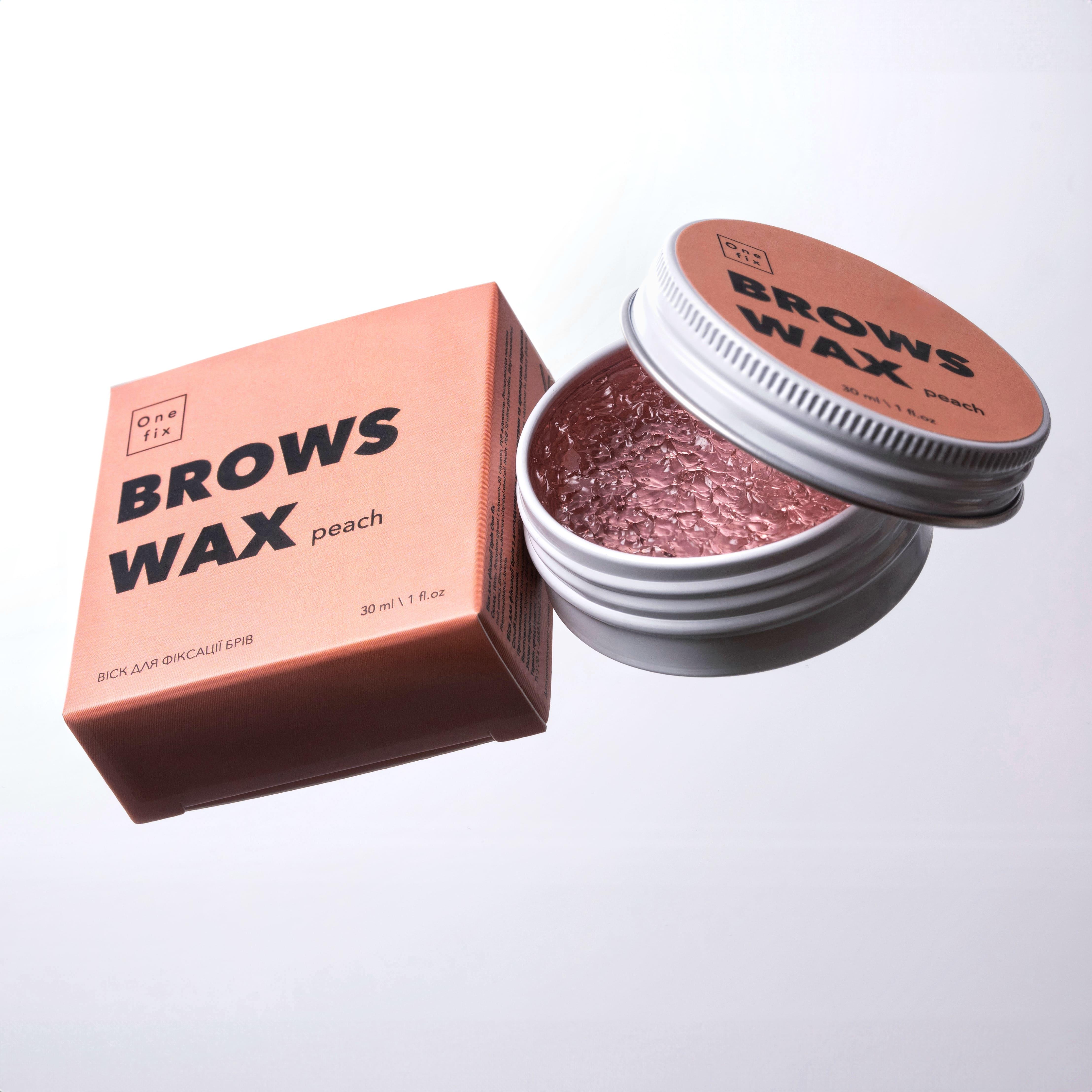 Воск для фиксации бровей One fix brows wax peach 30 мл (0007Pv) - фото 1