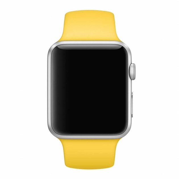 Ремешок силиконовый Sport Band для Apple Watch 42/44/45/49 мм Yellow (212-00509) - фото 3