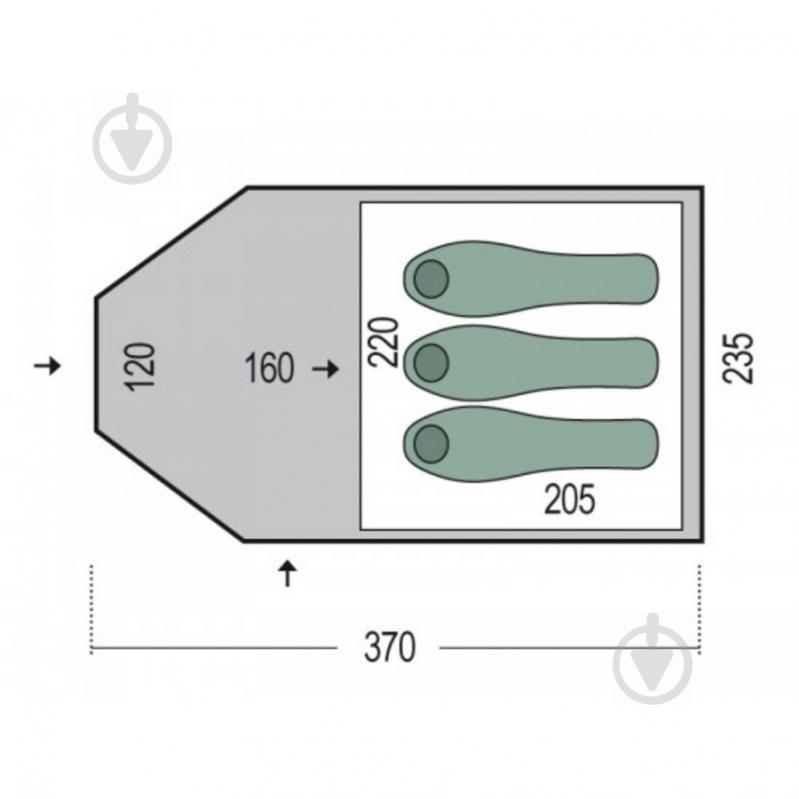 Намет Pinguin Campus 3 Duralu Зелений - фото 2