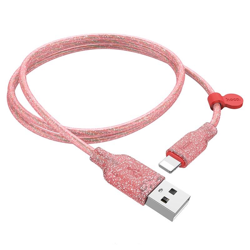 Кабель синхронізації Hoco U73 Star Galaxy Silicone Micro USB 1.2 m Cable, Pink