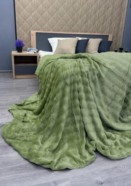 Покривало на диван/ліжко Soft Night 200х230 см Салатовий (87-130) - фото 2 Покривало на диван/ліжко Soft Night 200х230 см Салатовий (87-130) - фото 2