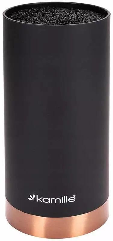 Подставка Kamille с полипропиленовым наполнителем 11х22 см Black/Rose