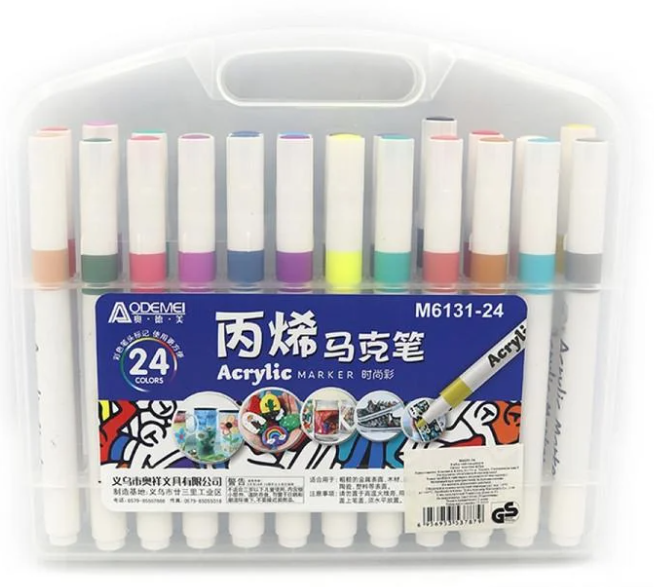 Набор акриловых скетчмаркеров Aodemei Art 24 цвета Набор акриловых скетчмаркеров Aodemei Art 24 цвета