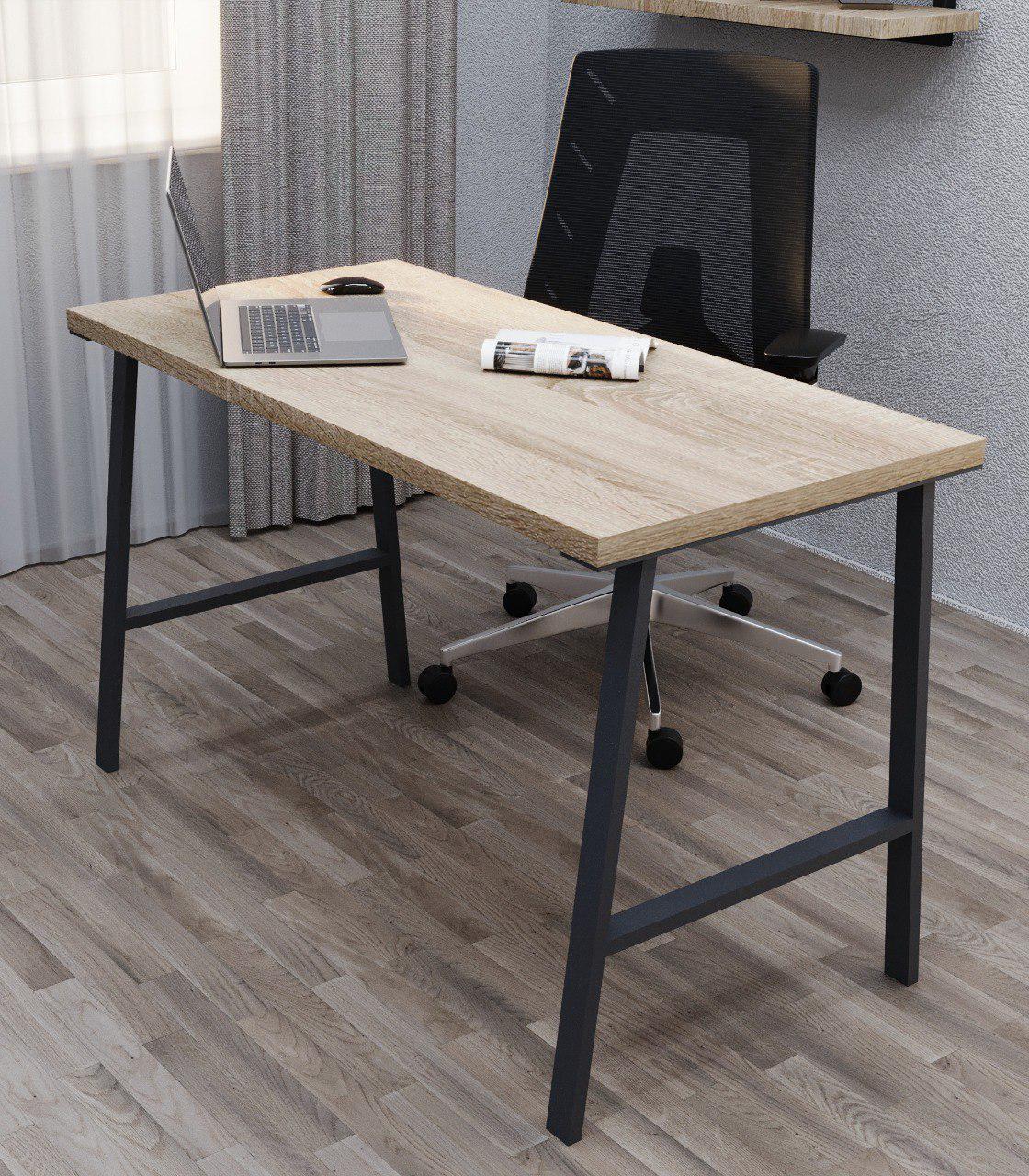 Стол письменный Loft Серия 7 металлический профиль 80х40 мм 1200х600х32 мм Дуб сонома (22818116)