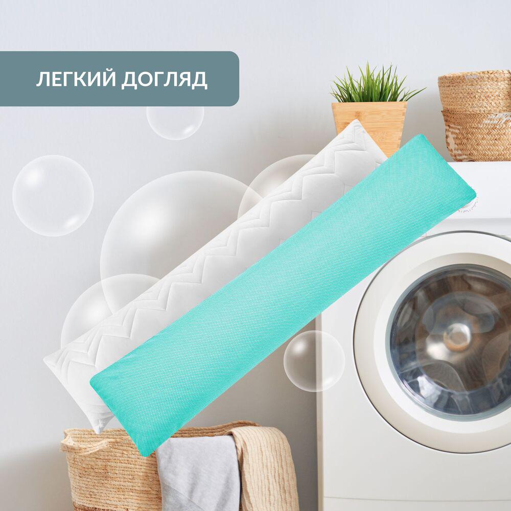 Подушка з наволочкою IDEIA NORDIC+ Горошок з блискавкою 40х140 см Білий/М`ятний (25791) - фото 9 Подушка з наволочкою IDEIA NORDIC+ Горошок з блискавкою 40х140 см Білий/М`ятний (25791) - фото 9